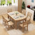 乔林曼兰 实木餐桌椅组合 折叠伸缩餐桌圆桌中式饭桌(白色 餐桌)第5张高清大图