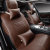 丹尼皮加热坐垫 冬季保暖汽车座垫 养生汽车用品(咖啡色一套)第5张高清大图