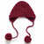 牛奶朋友宝宝冬季新生儿毛线帽儿童麻花毛线帽编织帽子护耳保暖(酒红色 均码0-12个月（38-46CM）)第2张高清大图