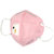 3M 口罩KN95级9501C粉红色耳戴式呼吸阀防护口罩防雾霾PM2.5防尘 3个/包第3张高清大图