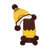 婴儿帽子围巾套装毛线绒款保暖儿童帽子1-2岁(6个月-3岁(头围43-49cm) 黄色)第5张高清大图