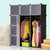 索尔诺组合式简易衣柜DIY组装树脂衣橱折叠塑料收纳拆装单人柜(果绿色 加宽12门6格2挂 M120602)第5张高清大图