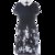 名师路娃娃领连衣裙女秋2017新款黑色印花OL短袖职业假两件套装裙(清凉短袖印花款 M)第5张高清大图