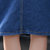 纯色中裙女 半身裙秋冬新款女裙 牛仔半身裙A字型(图片色 M)第3张高清大图