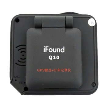 方正(iFound)电子狗Q10 三合一 (固定、流动、行车记录仪一体机 )（黑色）