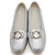 AICCO  金属色女鞋时尚单鞋春季平底女鞋舒适透气牛皮鞋子215(银色 35)第5张高清大图