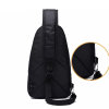 潘达家包包(PADAJABA) 男士复合面料透气单肩包斜挎包胸包大容量 SE6215(黑色)