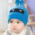 咔米嗒宝宝帽秋冬季新生儿3-6-12月针织毛线套头帽1岁男女童婴儿帽子(蓝色 兔八哥线帽)第2张高清大图