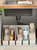 厨房收纳盒厨具锅具收纳置物架下水槽调料瓶储物架橱柜台面收纳架(厨房收纳筐（中号） 默认版本)第4张高清大图