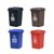 俊采云JunCaiYun30L环卫垃圾分类桶 塑料垃圾桶JCY-12四色分类垃圾桶果皮桶果皮箱(军绿色 JCY-12)第4张高清大图