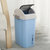 摇盖垃圾桶家用卫生间窄缝长方形有盖带盖厕所夹缝厨房北欧简约扁 小号深蓝色 JMQ-873第3张高清大图