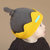 牛奶朋友宝宝秋冬皇冠造型毛线帽加绒款儿童帽子套头帽新生儿胎帽围巾(黄色单帽加绒款 均码（47-50CM）)第4张高清大图