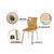 宏图景时现代快餐椅（其它椅子）HTJS-Y009(柚木色 常规)第3张高清大图