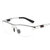 新款铝镁眼镜框 男士运动款平光镜 半框光学可配近视眼镜架3121(黑框白片)第9张高清大图