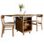 双虎家私 北欧风格餐桌椅组合小户型原木色多功能家用餐桌18B1(一桌四椅)第5张高清大图