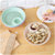 创意厨房沥水双层饺子盘E386家用餐盘碟子套装水饺盘子餐具(米色)第2张高清大图