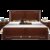 实木床 1.5m单人床 1.8米双人床 现代中式婚床 轻奢禅意主卧室木质大床 1.8M单床(1.8米床+床头柜*1)第5张高清大图