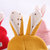 儿童帽子秋冬季韩版保暖毛线套头帽长耳朵帽子男孩女孩(1-5岁(帽围40-50cm) 红色)第4张高清大图
