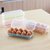 冰箱鸡蛋盒食物保鲜盒鸡蛋托鸡蛋格厨房透明塑料盒子放鸡蛋收纳盒(蓝色)第4张高清大图