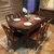 美天乐 美式餐桌实木伸缩餐桌椅组合实木饭桌家用4/6人桌复古家具(胡桃色 一桌八椅（皮椅）)第3张高清大图