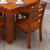 健舒宝 餐桌 实木餐桌 餐桌椅组合 橡木西餐桌小户型饭桌子方桌长方形餐桌(1.45M/0.9M 一桌六椅海棠色)第3张高清大图