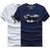 2件装】NIAN JEEP/吉普盾 夏季新款纯棉圆领T恤 男式短袖T恤9329(灰色+蓝色 XL)第4张高清大图