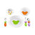 意大利 guzzini 进口Bimbi儿童餐具套装便携不锈钢宝宝勺子婴儿训练刀叉勺套装 国美厨空间(笑脸)第3张高清大图