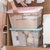 茶花透明收纳箱整理箱置物箱大储物箱衣服收纳箱收纳盒车载后备箱(蓝色 2只装)第3张高清大图