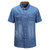 8623夏装新款战地吉普AFSJEEP纯棉尖领短袖牛仔衬衫 男士半袖衬衣(深蓝色 XL)第3张高清大图