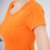 娇维安 夏季韩版体血衫 修身显瘦女士T恤 纯色圆领短袖女式t恤 女(橘黄色 M)第5张高清大图