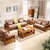 王者佳人 实木沙发 组合沙发 中式客厅家具 布艺沙发 HSBJ-9816(柚木色)第5张高清大图