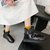 拉夏贝尔HOMME女士加绒字母防水雪地靴360(黑色 40)第5张高清大图