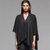 TITIKA瑜伽服短款羊毛衫带袖小披肩室内空调毛线披风斗篷61976(黑色 L)第2张高清大图