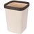 得力（deli）压圈方形垃圾桶 家用清洁桶纸篓 办公用品 18821 大号 浅灰(浅棕色)第3张高清大图