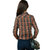 女士双袋带袖袢格子衬衫(B12032048BF S)第3张高清大图