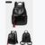 APPLES苹果新款时尚百搭背包软皮大容量休闲旅行包(黑色)第5张高清大图