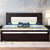 双人床1.8米大床带软靠婚床 现代中式实木床 橡胶木床配床头柜卧室家具(1.8米单床)第2张高清大图