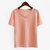 女装短袖T恤 打底衫女式女士t恤上衣(粉橙色 均码)第3张高清大图