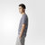 阿迪达斯T恤男2017夏季新款三叶草运动休闲短袖AZ3855 AZ4711(浅灰色 XL)第4张高清大图