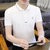 X17polo衫男夏季新款高端翻领短袖t恤衫韩版潮流薄款男士上衣XCF0042(白色 M)第4张高清大图