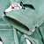 儿童法兰绒睡衣套装加厚秋冬男童女宝宝大中小孩卡通珊瑚绒保暖家居服套装(22码/建议身高150-155 绿企鹅)第4张高清大图