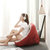 SKYMI创意懒人沙发折叠豆袋布艺沙发小户型单人午休地垫客厅榻榻米(蓝米拼色 小号款)第2张高清大图