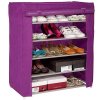 简易五层防尘鞋柜HBY05T(紫色)