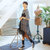 韩都衣舍2017韩版女装夏季新款短袖网纱两件套连衣裙OR6138肆(黑色 S)第3张高清大图
