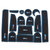 奥迪Q7门槽垫奥迪Q7内装饰改装专用汽车门槽垫扶手箱垫水杯防滑垫(10-15款奥迪Q7 黑蓝)第4张高清大图