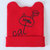 milkyfriends可爱宝宝胎帽春秋冬男女儿童帽卡通小猫套头帽婴儿帽(红色 均码0-12个月（45-50CM）)第2张高清大图