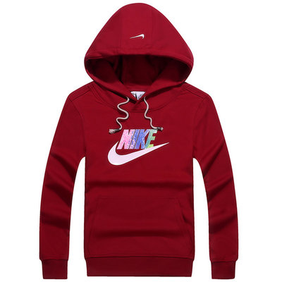 NIKE 耐克秋装新款套头连帽卫衣(枣红色 XL)