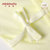小米米minimoto新生儿婴儿宝宝和尚服长袖上衣绑带和袍打底内衣(粉黄 59cm（0-6个月）)第4张高清大图