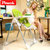 POUCH儿童餐椅多功能便携可折叠婴儿餐椅宝宝餐椅儿童吃饭餐桌椅K06(奶酪白)第2张高清大图