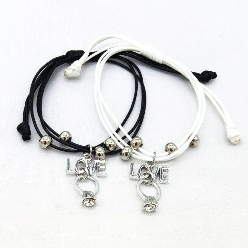 日韩版简约原宿风情侣手链一对学生手环饰品闺